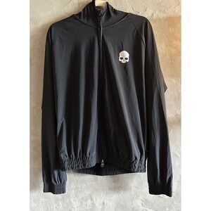 Hydrogen Tennis Jacket Mens XL Skull Full Zip Hooded Lightweight Made in Italy